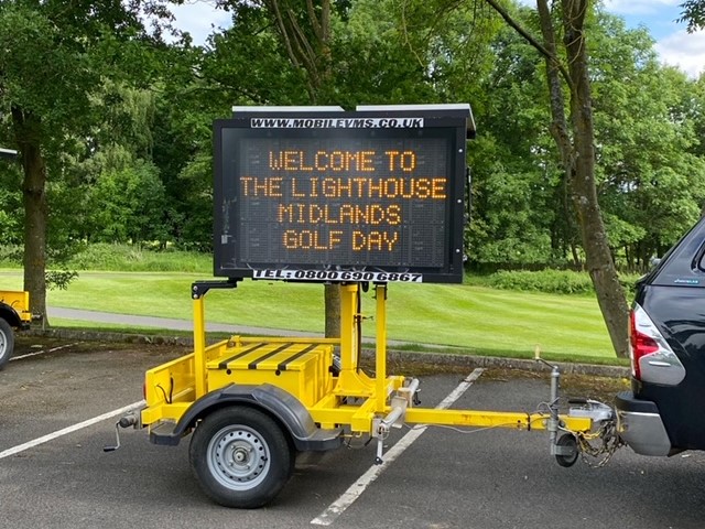 Mobile VMS Signs at Midlands Golf Day